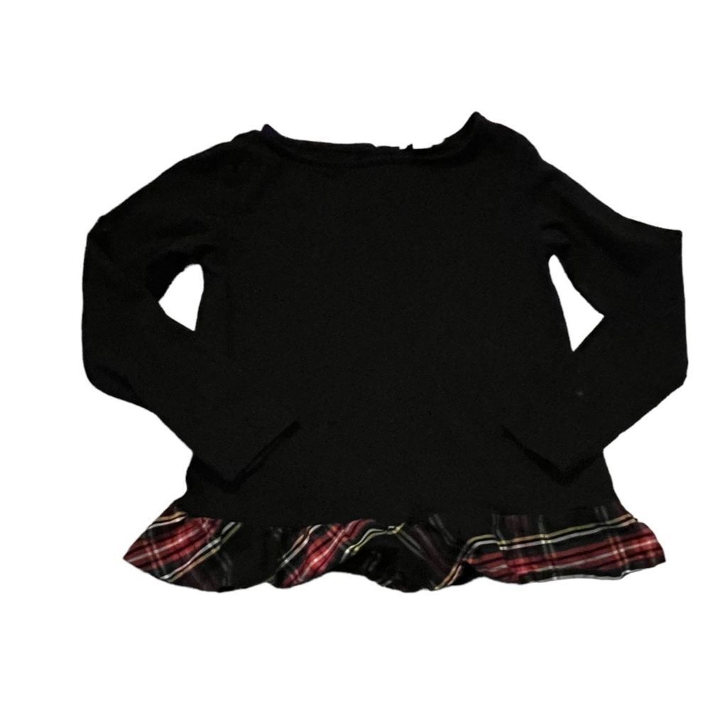 CrewCuts Girls Shirt with Plaid Ruffles, Size 5
